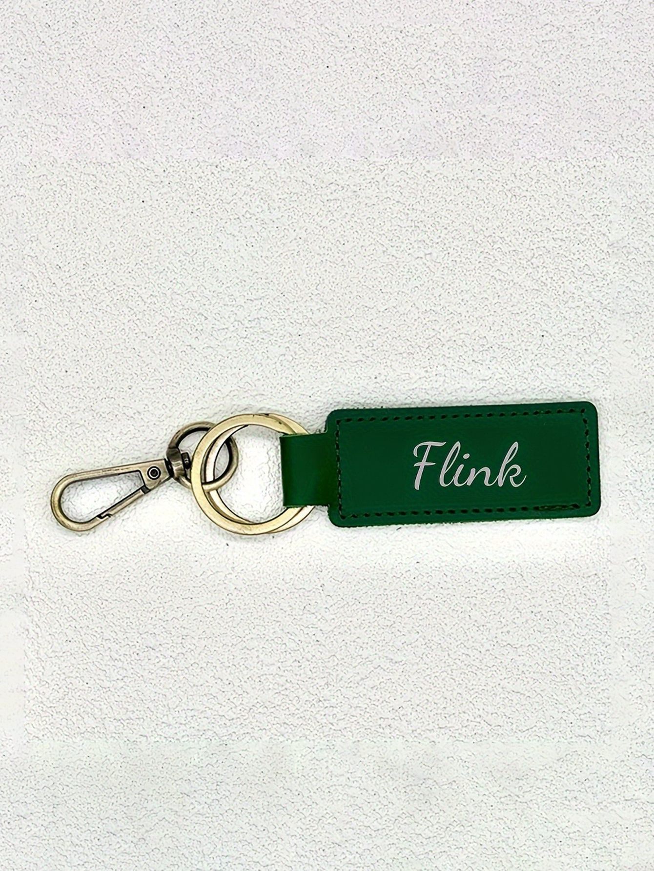 Custom Name Imitation Leather Keychain Personalized Vintage PU Leather Keychain